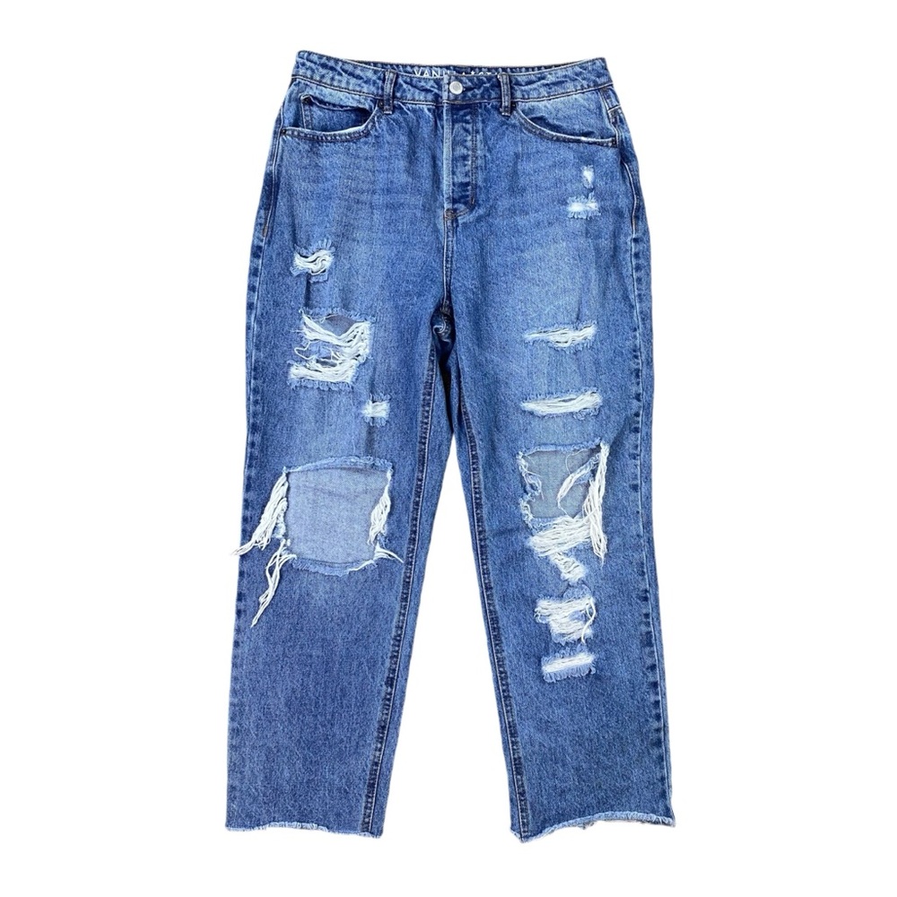 Woman’s Vanilla Star “90s boyfriend” cropped button fly jeans size 11